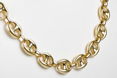 Collier maille grain de café en or jaune 18 carats 2