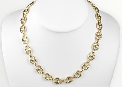 Collier maille grain de café en or jaune 18 carats 2