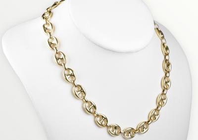 Collier maille grain de café en or jaune 18 carats 2