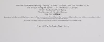 Keith HARING - 1995 Calendar (Ephemera) - Calendrier décalé sur papier 2