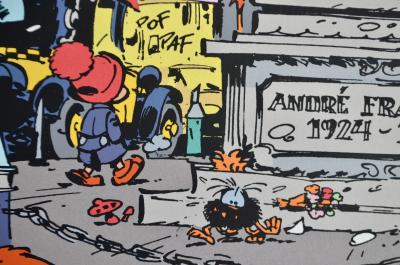 STÉPHANE COLMAN, BILLY THE CAT : HOMMAGE À FRANQUIN, SÉRIGRAPHIE SIGNÉE 2
