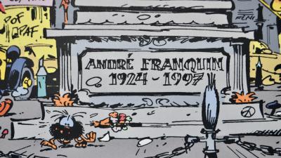 STÉPHANE COLMAN, BILLY THE CAT : HOMMAGE À FRANQUIN, SÉRIGRAPHIE SIGNÉE 2