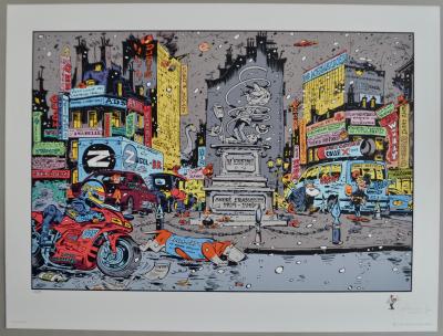 STÉPHANE COLMAN, BILLY THE CAT : HOMMAGE À FRANQUIN, SÉRIGRAPHIE SIGNÉE 2