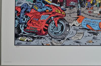 STÉPHANE COLMAN, BILLY THE CAT : HOMMAGE À FRANQUIN, SÉRIGRAPHIE SIGNÉE 2