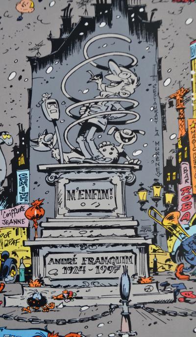 STÉPHANE COLMAN, BILLY THE CAT : HOMMAGE À FRANQUIN, SÉRIGRAPHIE SIGNÉE 2