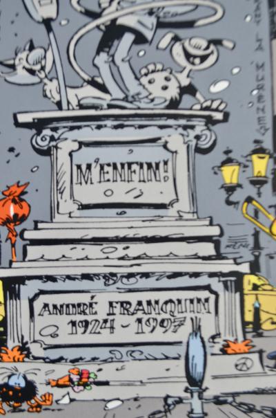 STÉPHANE COLMAN, BILLY THE CAT : HOMMAGE À FRANQUIN, SÉRIGRAPHIE SIGNÉE 2
