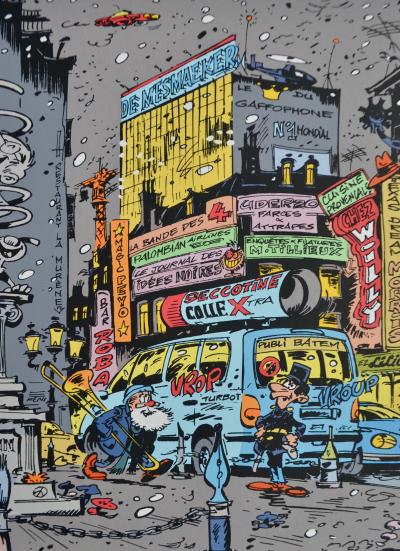 STÉPHANE COLMAN, BILLY THE CAT : HOMMAGE À FRANQUIN, SÉRIGRAPHIE SIGNÉE 2