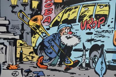 STÉPHANE COLMAN, BILLY THE CAT : HOMMAGE À FRANQUIN, SÉRIGRAPHIE SIGNÉE 2
