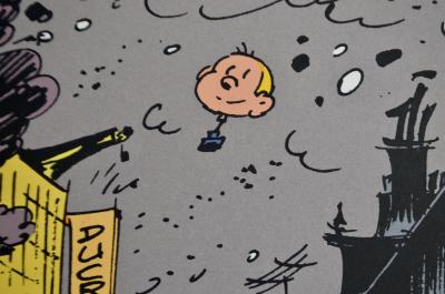 STÉPHANE COLMAN, BILLY THE CAT : HOMMAGE À FRANQUIN, SÉRIGRAPHIE SIGNÉE 2