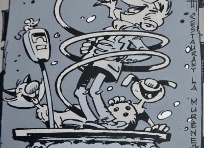 STÉPHANE COLMAN, BILLY THE CAT : HOMMAGE À FRANQUIN, SÉRIGRAPHIE SIGNÉE 2