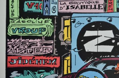 STÉPHANE COLMAN, BILLY THE CAT : HOMMAGE À FRANQUIN, SÉRIGRAPHIE SIGNÉE 2
