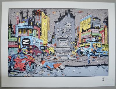 STÉPHANE COLMAN, BILLY THE CAT : HOMMAGE À FRANQUIN, SÉRIGRAPHIE SIGNÉE 2