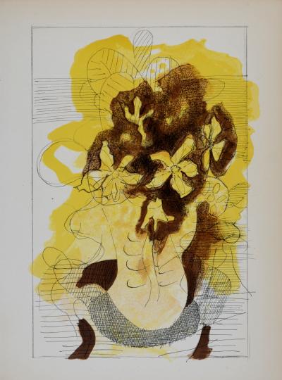 Georges BRAQUE - Bouquet de fleurs II, 1955 - Lithograph in colors on wove paper. 2