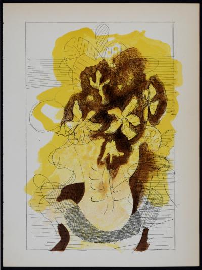 Georges BRAQUE - Bouquet de fleurs II, 1955 - Lithograph in colors on wove paper. 2