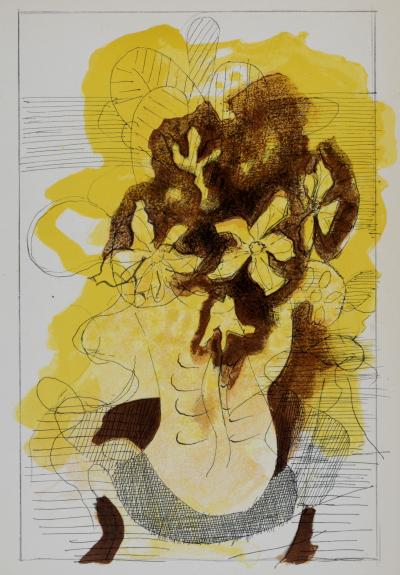 Georges BRAQUE - Bouquet de fleurs II, 1955 - Lithograph in colors on wove paper. 2