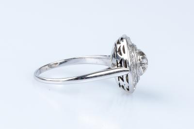 Bague diamant oxyde en or blanc 18 carats 2