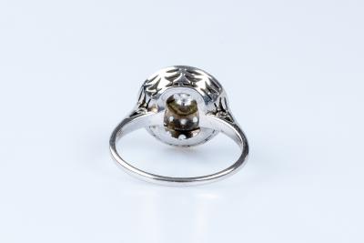 Bague diamant oxyde en or blanc 18 carats 2