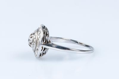 Bague diamant oxyde en or blanc 18 carats 2