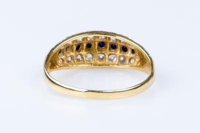 Bague saphirs en or jaune 18 carats 2