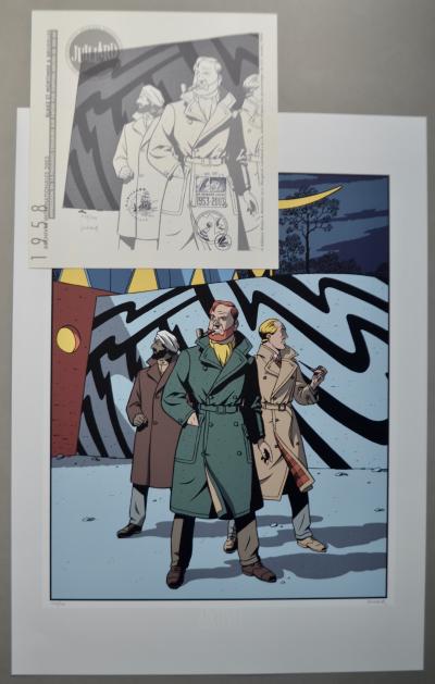 André Juillard - Blake et Mortimer Expo 58 - sérigraphie signée 2