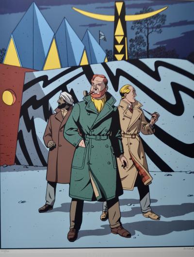 André Juillard - Blake et Mortimer Expo 58 - sérigraphie signée 2