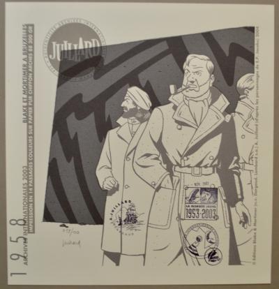 André Juillard - Blake et Mortimer Expo 58 - sérigraphie signée 2
