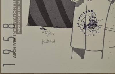 André Juillard - Blake et Mortimer Expo 58 - sérigraphie signée 2