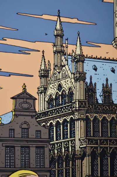 Julliard André - Blake et Mortimer à Bruxelles - La marque jaune 2003 - Sérigraphie 2