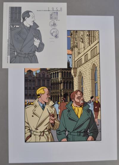 Julliard André - Blake et Mortimer à Bruxelles - La marque jaune 2003 - Sérigraphie 2