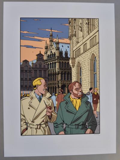 Julliard André - Blake et Mortimer à Bruxelles - La marque jaune 2003 - Sérigraphie 2
