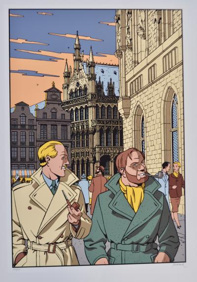 Julliard André - Blake et Mortimer à Bruxelles - La marque jaune 2003 - Sérigraphie 2