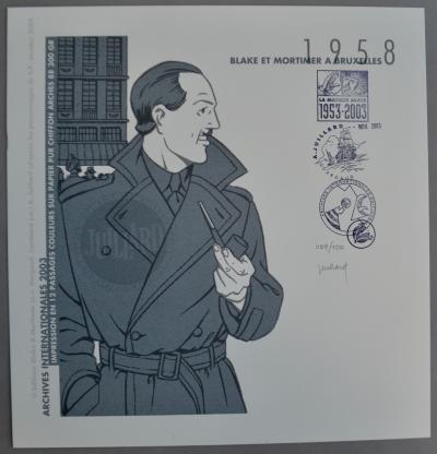 Julliard André - Blake et Mortimer à Bruxelles - La marque jaune 2003 - Sérigraphie 2