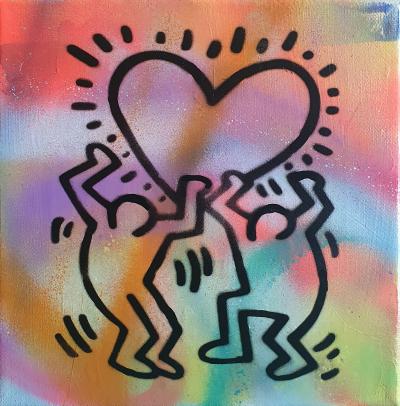PyB - Love Haring 2022 - Mixed media on canvas 2