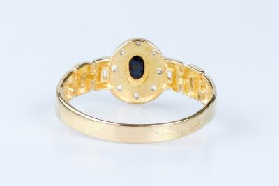 Bague saphir cabochon en or jaune 2