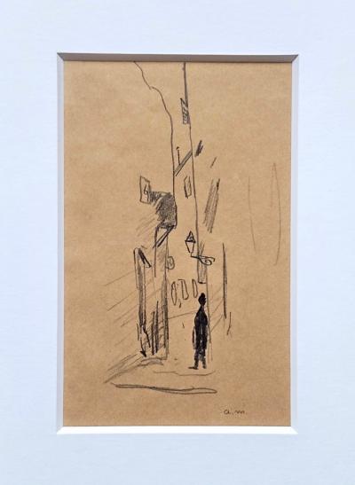 Albert Marquet - Une rue, Collioure, 1908 - Dessin au crayon 2