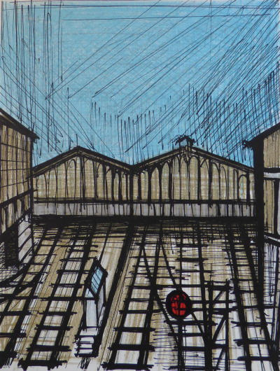 Bernard BUFFET - La Gare, 1960 - Lithographie originale 2