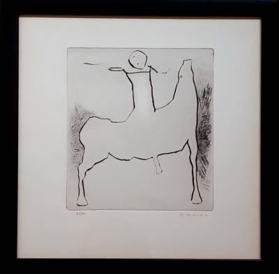 Marino MARINI - Horse and Rider - Hand signed etching 2