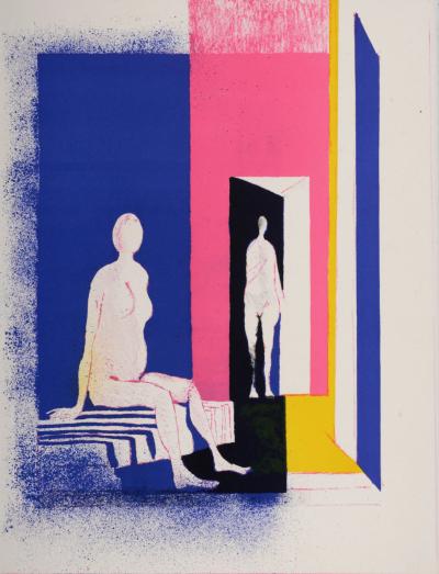 Paul GUIRAMAND - Intérieur, 1972 - Original lithograph on Vélin paper. 2
