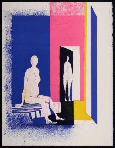 Paul GUIRAMAND - Intérieur, 1972 - Original lithograph on Vélin paper. 2
