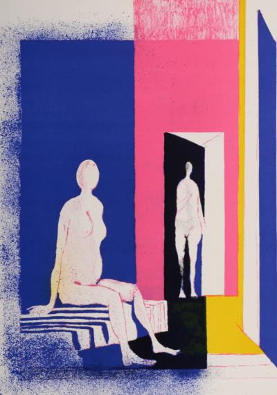 Paul GUIRAMAND - Intérieur, 1972 - Original lithograph on Vélin paper. 2