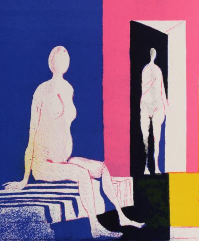 Paul GUIRAMAND - Intérieur, 1972 - Original lithograph on Vélin paper. 2