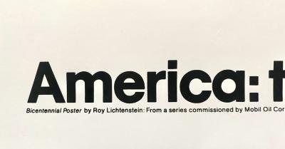 ROY LICHTENSTEIN (1923-1997) - America : The Third Century,  1976 - Affiche en sérigraphie 2
