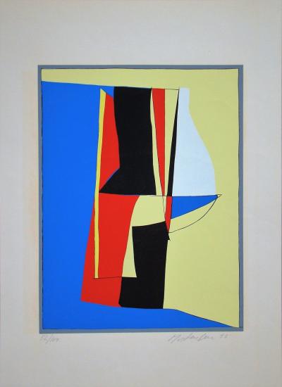 Richard MORTENSEN - Composition abstraite, 1955 - Sérigraphie originale signée et numérotée 2