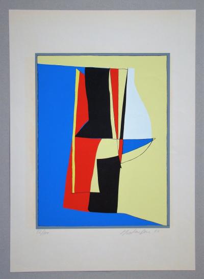 Richard MORTENSEN - Composition abstraite, 1955 - Sérigraphie originale signée et numérotée 2