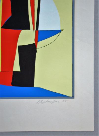 Richard MORTENSEN - Composition abstraite, 1955 - Sérigraphie originale signée et numérotée 2