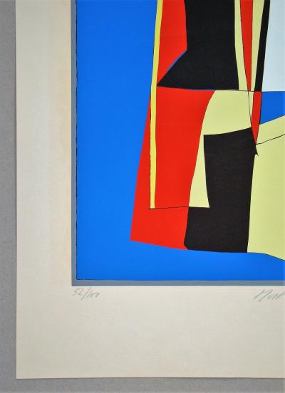 Richard MORTENSEN - Composition abstraite, 1955 - Sérigraphie originale signée et numérotée 2