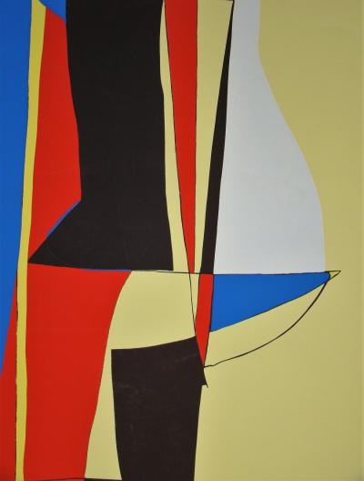 Richard MORTENSEN - Composition abstraite, 1955 - Sérigraphie originale signée et numérotée 2
