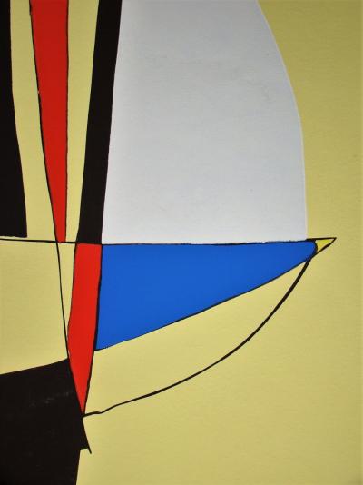 Richard MORTENSEN - Composition abstraite, 1955 - Sérigraphie originale signée et numérotée 2