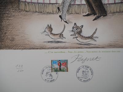 Raymond Peynet -  Les amoureux : vous les poètes - Lithographie originale Signée 2