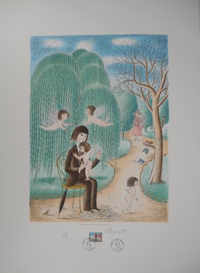 Raymond Peynet -  Les amoureux : un peu, beaucoup, passionnément - Lithographie originale Signée 2